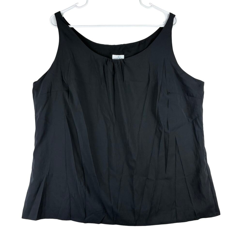 Jaclyn Smith Sleeveless Blouse Top Women's XL Lightweight Career Office Black